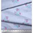 thumbnail image 3 of Soimoi Modal Satin Fabric Leaves & Floral Block Decor Fabric Printed Yard 42 Inch Wide, 3 of 3