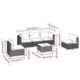 thumbnail image 4 of vidaXL Ensemble Salon de Jardin 6 Pcs avec Coussins Rotin Poly Marron, 4 of 5