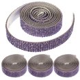 thumbnail image 1 of 4 Rolls of Decorative Waist Charm Rhinestone Applique Rhinestone Iron on Patch for Bridal Dress Belt, 1 of 8