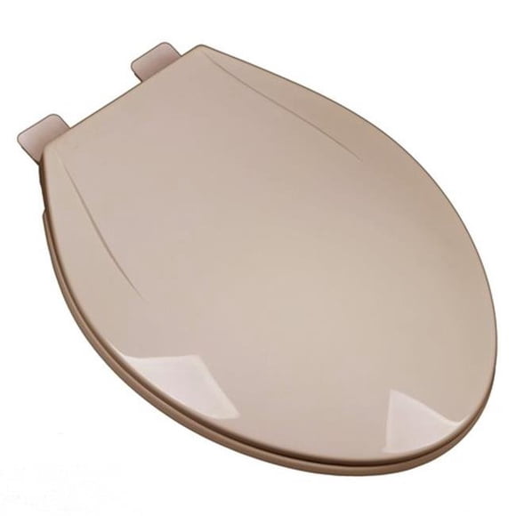 Slow Close Plastic Elongated Contemporary Design Toilet Seat, Fawn Beige