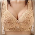 thumbnail image 2 of Women Sexy Lace Back Button Shaping Cup Adjustable Shoulder Strap Large Size Underwire Bra, 2 of 5