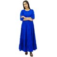 thumbnail image 2 of Bimba Robe Maxi d'Été en Coton à Manches 3/4 pour Femme, Taille à Cordon, 2 of 8
