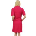 thumbnail image 1 of Bimba Chemise de Nuit pour Femmes Rose Fuchsia à Col Cranté Boutonnée avec Poches-10, 1 of 5