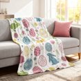 thumbnail image 4 of EGNMCR Throw Blanket, Throw Blanket for Couch Easter Blanket Bunny Easter Eggs Print Stuffed Blanket Suitable For Sofa Bed Spring Holiday Decoration Polyester Plush Blanket, 4 of 7
