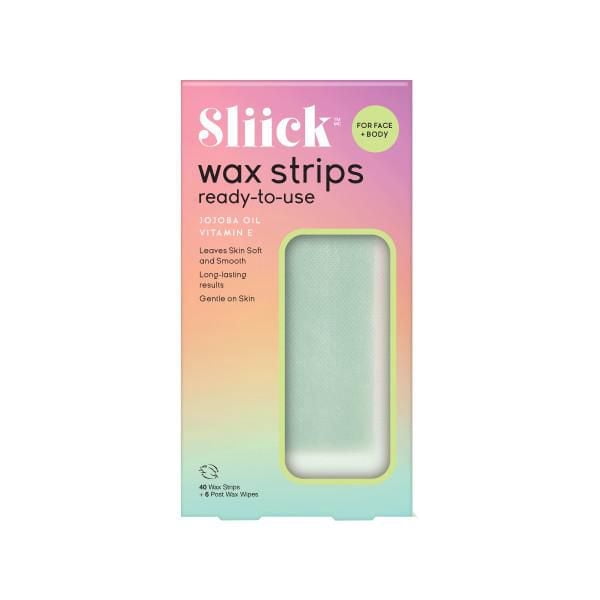 Sliick - Bandes d'épilation à la cire - Prêtes à l'emploi - Visage et corps - 40 bandes d'épilation