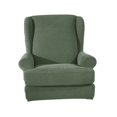 thumbnail image 1 of DOLITY Stretch Spandex Sofa Couch Cover Wingback Chair Slipcover Protector Green, 1 of 9