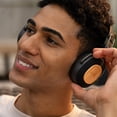 thumbnail image 3 of House of Marley Positive Vibration Riddim Bluetooth Headphones- Black, 3 of 5