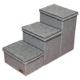 thumbnail image 2 of Almencla Escaliers pour Chien à 3 Niveaux avec Compartiments de Rangement, Résistants aux Égratignures, Rampe pour Chat Âgé, Gris, 2 of 8