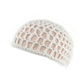 thumbnail image 1 of Baberdicy Silk Lined Hair Net - Wig Liner Cap with Satin Edging, Protective Sleep Bonnet, White One Size, 1 of 9