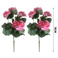 thumbnail image 3 of YAOMOBB Fade-proof Artificial Flowers Artificial Begonias Flowers Set of 2 with Stems Realistic Faux Red Flowers for Wedding Photo Props and Home Decoration, 3 of 7