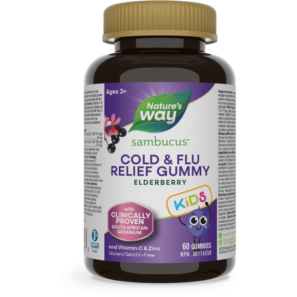 Nature's Way Sambucus Cold&Flu Relief Kid Gummy 60ct