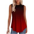 thumbnail image 2 of LOVZFMLL Camisoles pour Femmes à Imprimé Dégradé Sans Manches à Col Rond Chandail Décontracté Mode Camisoles, 2 of 7
