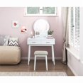 thumbnail image 4 of Lexicon Camilla Coiffeuse en Acacia avec Miroir et Tabouret, Blanc, 4 of 12