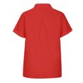 thumbnail image 5 of asjyhkr Blouses for Women Button down Short Sleeve T Shirt Solid Color Fashion Summer Tops Solid Color, 5 of 5