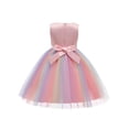 thumbnail image 3 of Kids Little Girl Pageant Party Dresses Colorful Formal Sequin Flower Tulle Tutu, 3 of 5