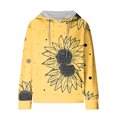 thumbnail image 5 of Pisexur Manteau pour Femmes avec Capuche Trench Manteaux Chandail à Capuche Vestes d'Automne Femmes Décontracté Manches Longues Col Rond Chandails pour Dames Hauts Blouse Chandail à Capuchon Uni, 5 of 5