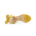 thumbnail image 4 of BLISSFUL STEP Women's Open Toe Ankle Tie Back Block Heels Sandals Yellow (Size 8), 4 of 6
