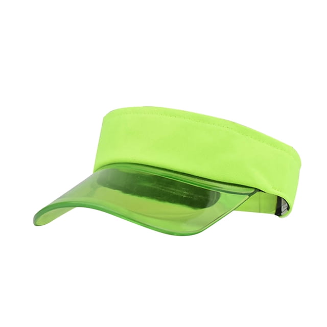 GDREDA Mens Hat Fashion Women Solid Color Sun Protection Topless Transparent Baseball Visor Cap,Light Green