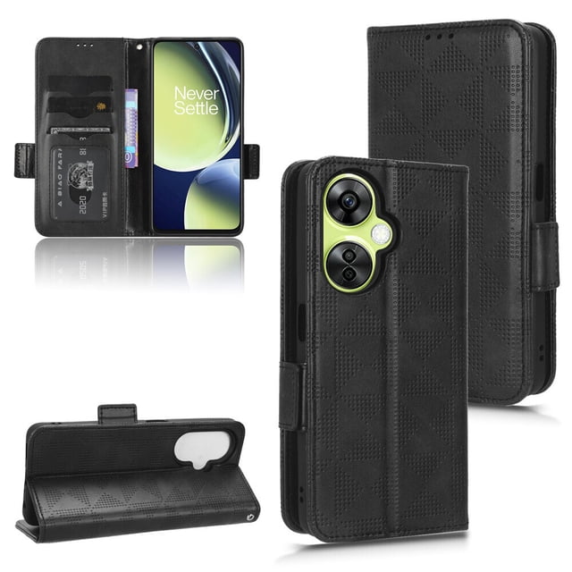 Compatible with OnePlus Nord CE3 Wallet PU Leather Case with Viewing Stand and 3 Card Holder Flip Cover
