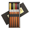 thumbnail image 2 of Oleegame 2PC Stainless Steel Cutlery Set 5 Pairs Japanese Cat Chopsticks Non Slip Kitchen Handmade Gift Set Reusable, 2 of 4