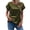 Armée Verte, variante sur Mes Commandes chez Walmart Hauts d'Été pour Femmes Col en V T-Shirts Boho T-Shirts Graphiques Chemises Tendance d'Été Blouses Grande Taille Manches Longues Chic Décontracté Hauts Froncés Hauts Tricotés
