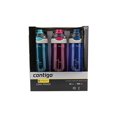 thumbnail image 1 of Contigo AUTOSPOUT Chug Bouteilles d'Eau Étanches 24oz, Lot de 3 (Turquoise, Rose, Bleu), 1 of 1