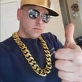 thumbnail image 4 of Retro Gold Statement Necklace For Punk Hop 80s 90s Rapper Jewelry And Funny Accessory, 4 of 6