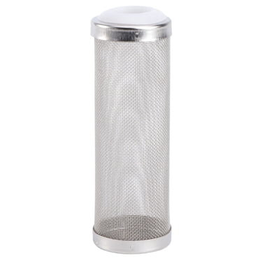 Miangastore Stainless Steel Protective Case for Filtration Great for Bio Balls and Carbon 16mm Silver