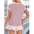 thumbnail image 4 of T-shirts à Manches Courtes pour Femmes Rose G, 4 of 7
