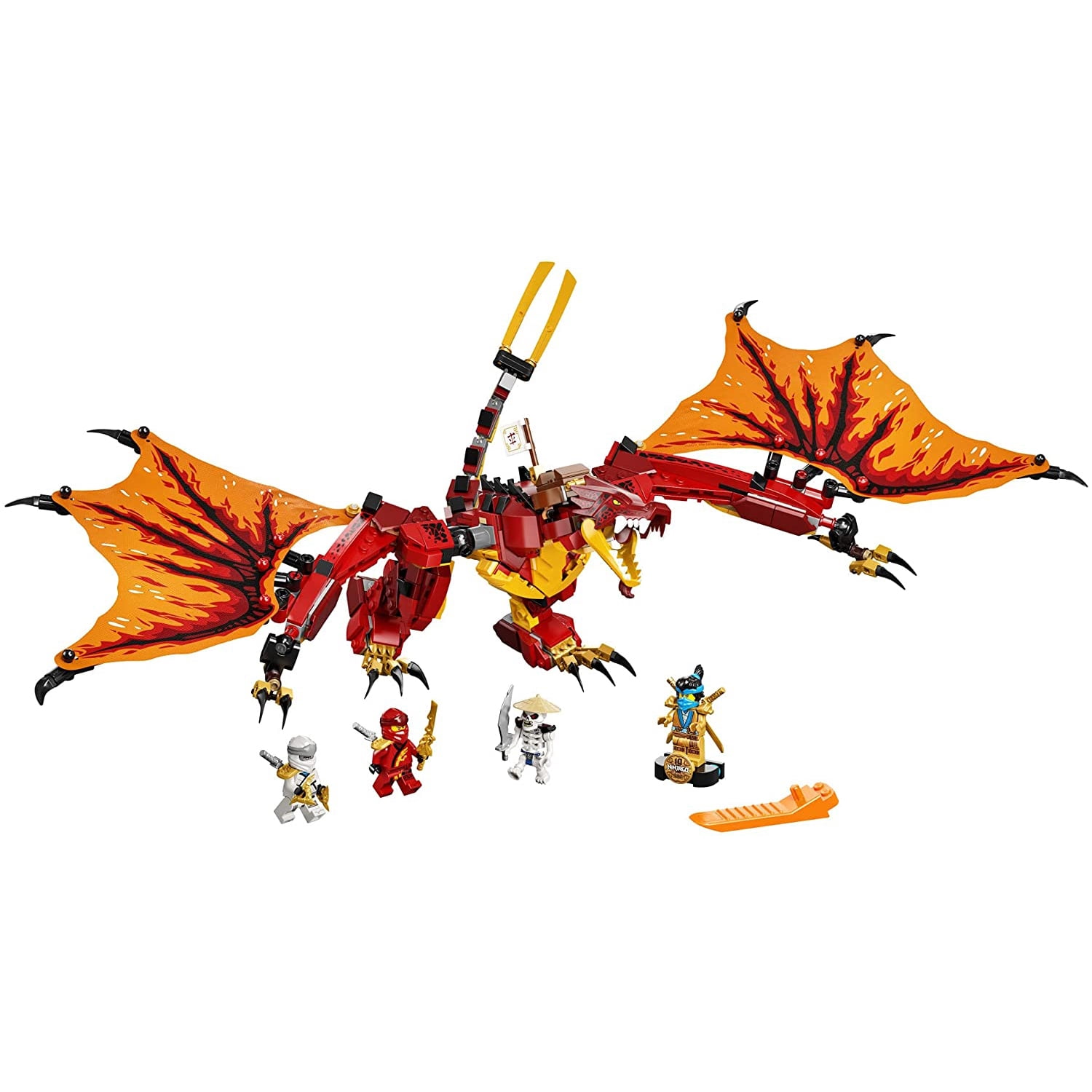LEGO NINJAGO Legacy Fire Dragon Attack 563 Piece Building Block Set