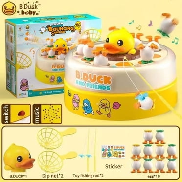 B.duck Kids' ABS Plastic Bouncing Disc Toy - Educational Focus Training Game for Ages 3+, 18x18x12cm, Battery-Operated with Power Off Reminder, Parent-Child Interactive Play