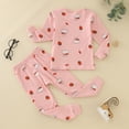 thumbnail image 4 of TZEWGL Pyjamas For Kid Cartoon Bunny Print Crewneck Long Sleeve Tops And Full Length Pants 2Pcs Set Homewear For Toddlers size 6-12M, 4 of 7