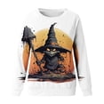 thumbnail image 4 of Tops For Womens Print O Neck Sweatshirt  Neck Fit Pullover Tops Comfortable Long Sleeve Workout Shirts Loose Blouse, 4 of 4