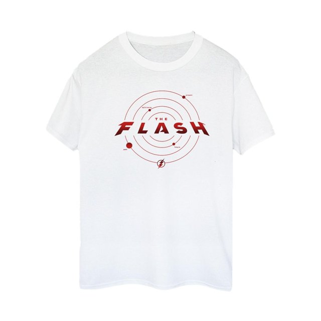 DC Comics T-Shirt Boyfriend en Coton pour Femmes The Flash Multiverse Rings