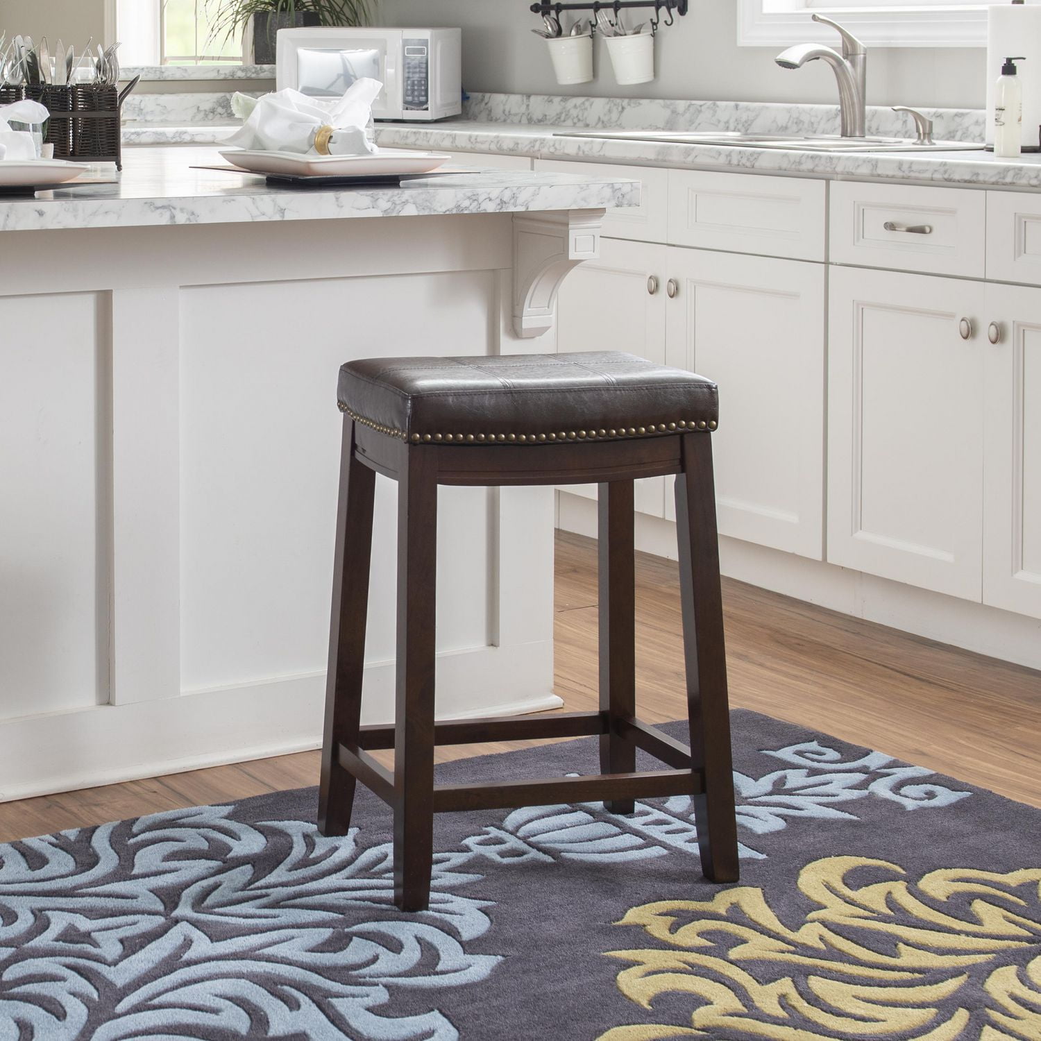 Tabouret de comptoir marron Warren