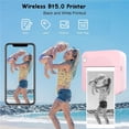 thumbnail image 3 of Imprimante de Poche Sans Fil, Imprimante Photo Portable, Plastique Rose2 Imprimante de Poche Photo Portable, Bluetooth Sans Fil, pour Notes d'Étude, Impression de Questions Erronées, Compacte, 5 Rouleaux de Papier, par Goohae, 3 of 7