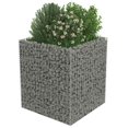 thumbnail image 2 of vidaXL Gabion Raised Bed Galvanised Steel 90x90x100 cm, 2 of 4