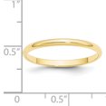 thumbnail image 4 of 10KY 2mm LTW Half Round Band Size 10.5 Size 10.5, 4 of 4