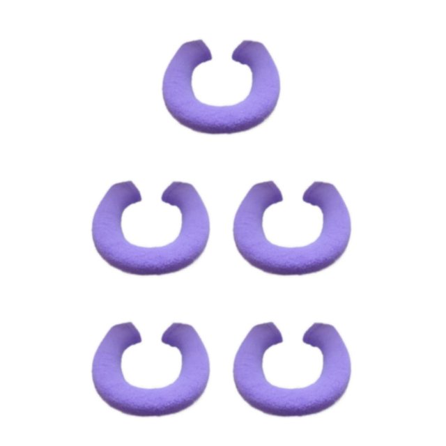 Thinsony Acrylic Fibers Made Toilet Mat Removable And Fits Most Toilets U Shape Purple 5Set