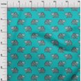 thumbnail image 2 of oneOone Georgette Viscose Fabric Elephant Block Fabric Prints By Yard 42 Inch Wide, 2 of 4