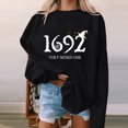 thumbnail image 4 of EGNMCR Chandails à Capuche pour Femmes, Chandails pour Femmes, Chandail d'Halloween Femmes Citrouille Café Chandails Graphiques Mignons Chandails d'Halloween Automne Chandail Col Rond Femmes Blouse, 4 of 6
