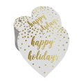 thumbnail image 1 of Inkdotpot 50 Pack Real Gold Foil Paper Tag Happy Holiday Favor Hang Tag, 1 of 1