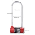 thumbnail image 3 of Cergrey Combination PAD-LOCK, Code Lock,Zinc Alloy U-shape Combination Digit Password Code Lock Extra Long Cabinet Door, 3 of 8
