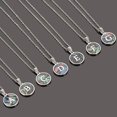 thumbnail image 3 of Necklaces,Cute Capital Shell Letter Necklace for Girls ,Coin Girls Pendants Stainless Steel Initial necklaces for Women Jewelry Round, 3 of 9