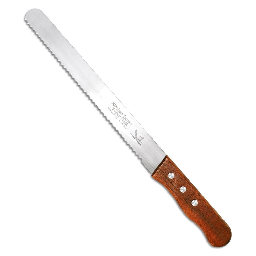 CUITING 10 inch Bread Knife Serrated Knife Sharp Wavy Edge Bread Cutter Stainless Steel for Slicing Homemade Bread Bagels Cake