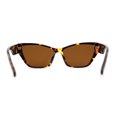 thumbnail image 2 of Lunettes de Soleil pour Femmes à Oeil de Chat Carrées, Écaille, Brun, 2 of 4