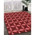 thumbnail image 3 of Ahgly Company Tapis d'Intérieur Lavables en Machine, Ronds, Transitionnels, Rouge Canneberge, Ronds 4', 3 of 7