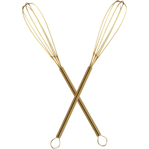 Shisuyan Ergonomic Egg Beater Stainless Steel 2Pcs 7.66X0.79X0.79In