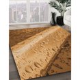 thumbnail image 3 of Ahgly Company Tapis de Zone Rectangulaire Transitionnel Brun Selle pour Intérieur, Lavable à la Machine, 7 Pieds x 9 Pieds, 3 of 7
