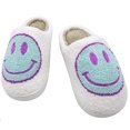 thumbnail image 2 of Pantoufle en Peluche Confortable à Visage Souriant, Pantoufle Douillette en Peluche Chaude à Enfiler pour la Maison avec Mousse Mémoire, Pantoufles en Fourrure à Enfiler pour la Maison, Pantoufle Coussinée, Taille 3, Vert, 2 of 4